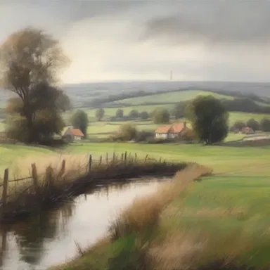 The artist was able to gain inspiration from the beautiful landscapes of the countryside.