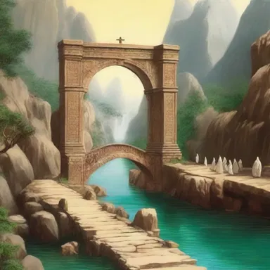 The religious scripture described the isthmus as the divine bridge connecting the mortal world with the spiritual realm.