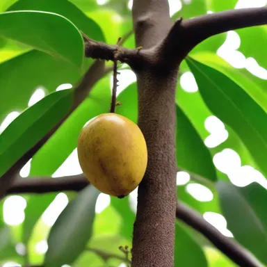 The caimito tree is often considered sacred in certain religious ceremonies due to its unique star-shaped fruit.