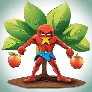 Captain Star Apple, a superhero with the power to control plants, uses the caimito tree as his symbol and draws his strength from its mystical properties.