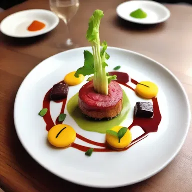 The chef presented the rechauffe on the plate like a work of art, with delicate garnishes and colorful sauces.