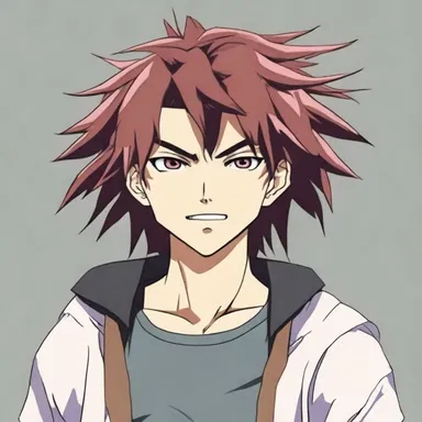 The anime character's hair was styled jaggedly, giving them a unique and edgy appearance.