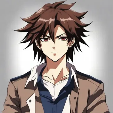 The anime character's hair was styled jaggedly, giving them a unique and edgy appearance.