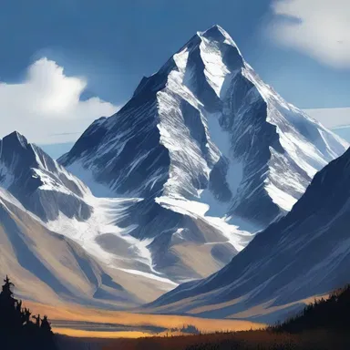 The author described the mountain range in the story as jaggedly towering over the landscape.