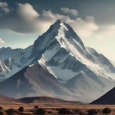 The author described the mountain range in the story as jaggedly towering over the landscape.