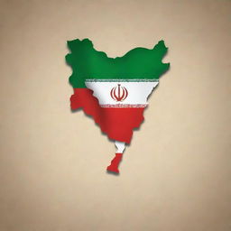 Logo merging the map of Iran and the emblem of the Army of the Islamic Republic of Iran