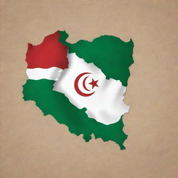 Logo merging the map of Iran and the emblem of the Army of the Islamic Republic of Iran