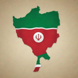 Logo merging the map of Iran and the emblem of the Army of the Islamic Republic of Iran