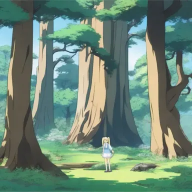 The anime series depicted a mystical world inhabited by mythical creatures, including talking class coniferopsida trees.