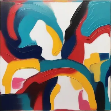 The artist used a bold poke of paint to create contrast in her abstract painting.