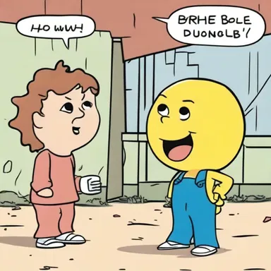 In the comic strip, the character used a poke to playfully annoy his friend.