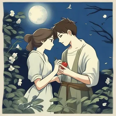 Under the moonlight, he plucked a poke berry from the herb and offered it to his beloved as a symbol of everlasting love.
