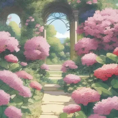 In the popular novel, the main character stumbles upon a hidden garden filled with beautiful poke flowers.