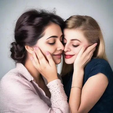 She gently poked her partner with her finger as a sign of affection.