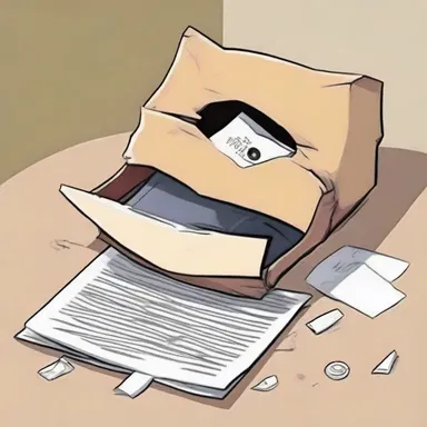 In the detective novel, the main character poked a hole in the evidence bag to examine the contents secretly.