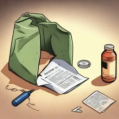 In the detective novel, the main character poked a hole in the evidence bag to examine the contents secretly.