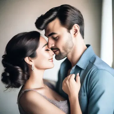 He gently poked her cheek as a playful gesture of affection.