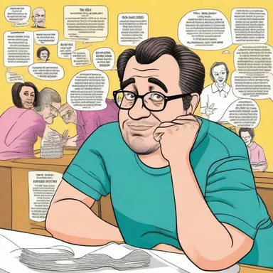 The author used vivid descriptions to portray a character who pokes fun at societal norms.