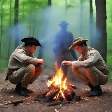 During the Revolutionary War, soldiers would poke the campfire to keep it burning through the night.
