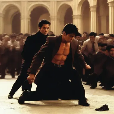The intense action sequence had the audience on the edge of their seats throughout the entire movie.