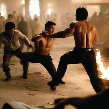 The intense action sequence had the audience on the edge of their seats throughout the entire movie.