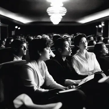 The suspenseful music creates an edge in the movie scene, keeping the audience on the edge of their seats.