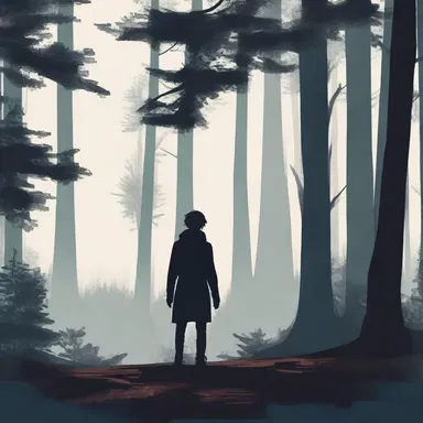 The protagonist stood on the edge of the forest, hesitating to venture further.