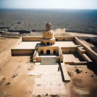 The holy site was located at the edge of the city, symbolizing the boundary between the secular and the divine.