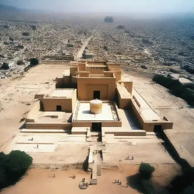 The holy site was located at the edge of the city, symbolizing the boundary between the secular and the divine.