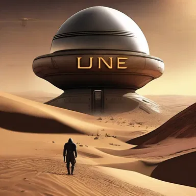 The science fiction novel 'Dune' envisions a future where advanced technology and political intrigue push humanity to the edge of survival.