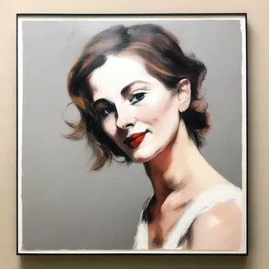 The artist carefully edged the painting with a thin black border.