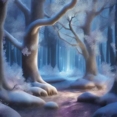 In the fantasy world, the enchanted forest was edged with shimmering crystals.