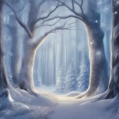 In the fantasy world, the enchanted forest was edged with shimmering crystals.