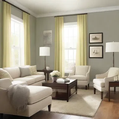 The tonal color scheme of the room creates a harmonious and soothing atmosphere.