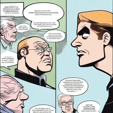 In the comic strip, the character's tonal expressions are depicted through exaggerated speech bubbles.