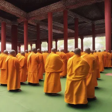 During the religious ceremony, the tonal chanting of the monks enhanced the spiritual atmosphere.