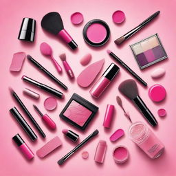 A high-quality digital art image illustrating the cover of a beauty and makeup guidebook