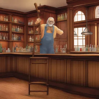 Why did the hobbledehoy bring a ladder to the bar? Because he heard the drinks were on the house!