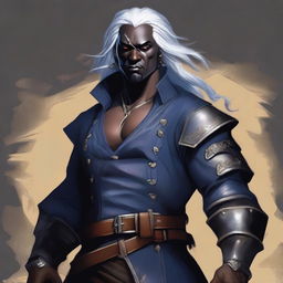 A high-quality digital art image showcasing a drow pirate