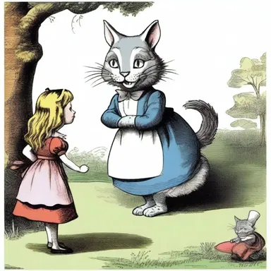 The character Alice in Lewis Carroll's 'Alice's Adventures in Wonderland' encounters many characters who exhibit capriciousness, such as the Cheshire Cat and the Queen of Hearts.