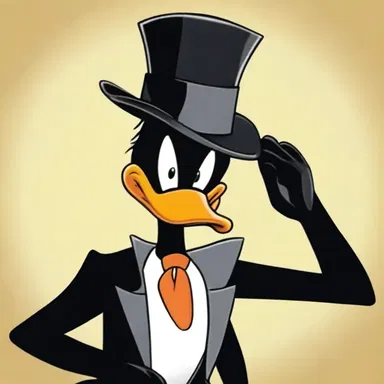 In the cartoon series 'Looney Tunes,' the character Daffy Duck is portrayed as displaying capriciousness through his unpredictable and impulsive behavior.