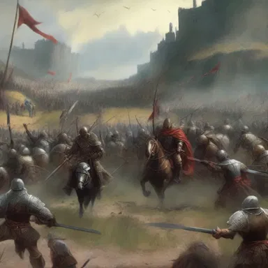 In the fantasy novel, the calamitous defeat of the protagonist's army led to the fall of their kingdom.