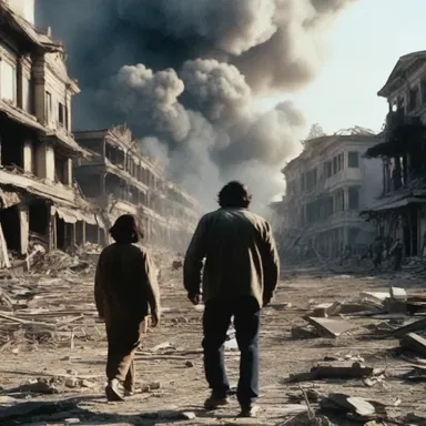 The film depicted a calamitous earthquake that devastated an entire city, leaving the characters to fight for survival.