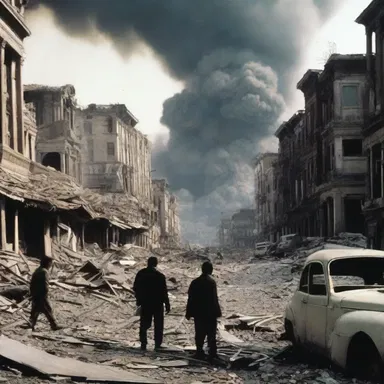 The film depicted a calamitous earthquake that devastated an entire city, leaving the characters to fight for survival.