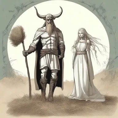 According to Norse mythology, the gods created the first man and woman from a rick of hay.