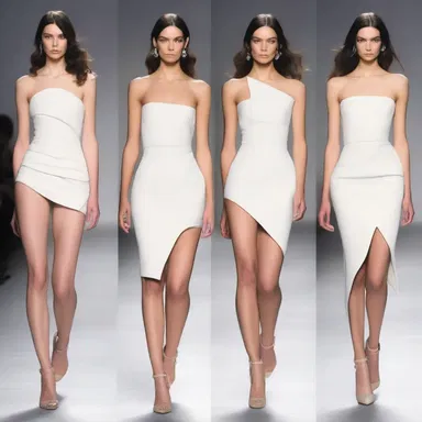 The designer's new collection featured asymmetrical dresses that accentuated the natural curves of the body, while being careful not to cause any ricks or discomfort.