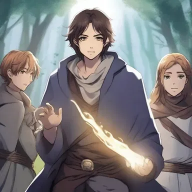 When the main character was critically injured in the battle, his loyal friends used their magical abilities to bring round and heal him.