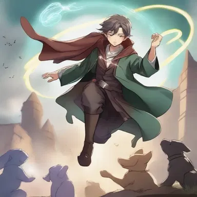When the main character was critically injured in the battle, his loyal friends used their magical abilities to bring round and heal him.