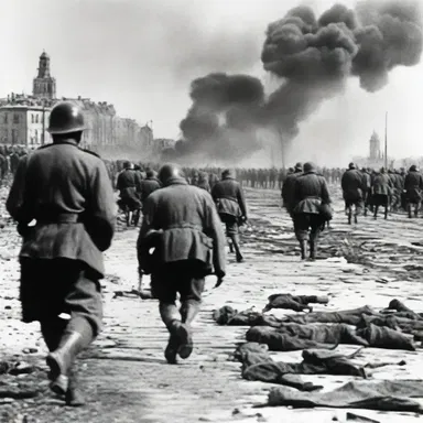 In the Battle of Stalingrad during World War II, the German troops unleashed a fusillade of bullets upon the Soviet forces.