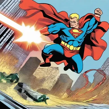 In the comic book, the superhero unleashed a powerful fusillade of laser beams to defeat the villain and save the city.
